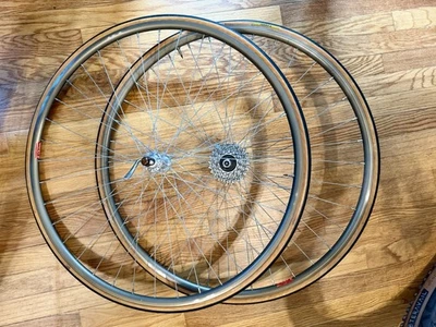 Araya 27" Road Bike Wheel Set 126/100 - Omas Hubs With 6s Freewheel - Image 1 of 4