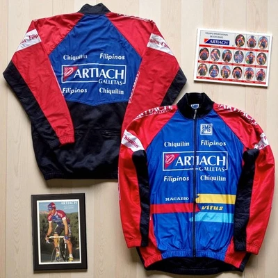 RARE VTG 1995 ARTIACH Chiquilin Team Santini Thermal Winter Cycling Jacket — XL - Image 1 of 4