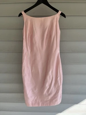 NWT Vtg Victor Costa Dress Silk Pink Embellished Sleeveless Lined USA 80s Size 8 - Image 1 of 4