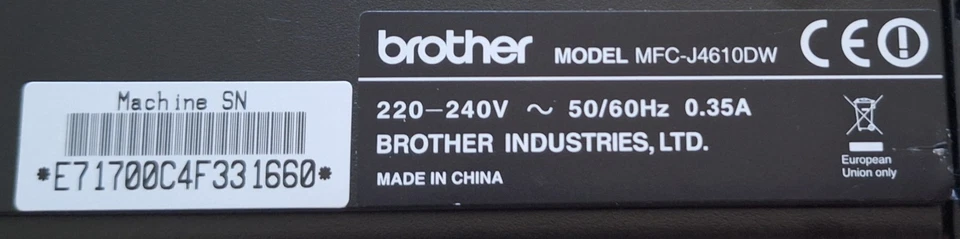 Ersatzteile für Brother MFC-J4610DW - Bild 1 von 2