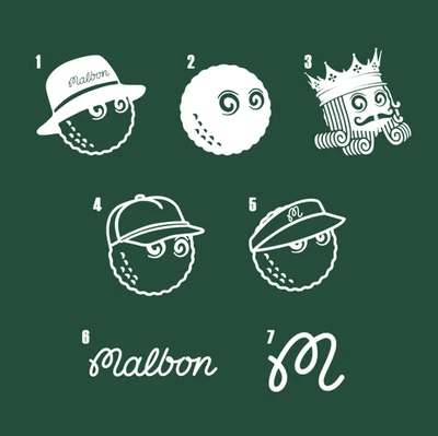 ORACAL MALBON Golf - 7 Pack Bundle - Waterproof Vinyl Decal Sticker, 6 Year Durability