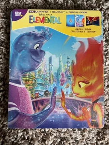 ELEMENTAL Disney/Pixa Best Buy exclusive 4K Ultra DH + Blu-Ray + code STEELBOOK - Bild 1 von 3