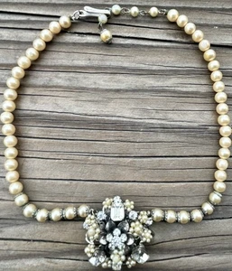 Vintage Original by Robert Perlenkette mit Perlen & Strass - Bild 1 von 13