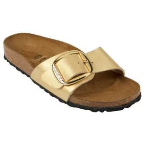 Birkenstock Women MADRID Big Buckle GOLD Narrow 9 - 9.5 EU 40 NEW - Picture 1 of 2