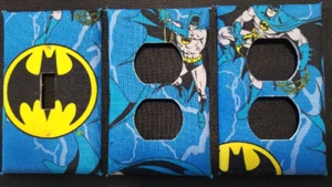 BATMAN MOVIE LIGHT SWITCH COVER AND OUTLET PLATES, KAPOW! FREE SHIPPING - Picture 1 of 2