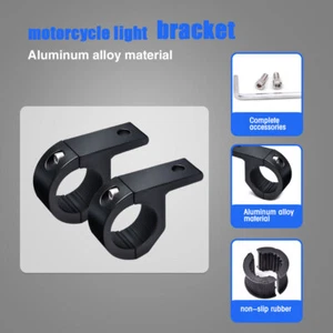 Motorcycle Bull Bar Mounting Bracket For Driving Fog Lights Work Auxiliary Light - Foto 1 di 9