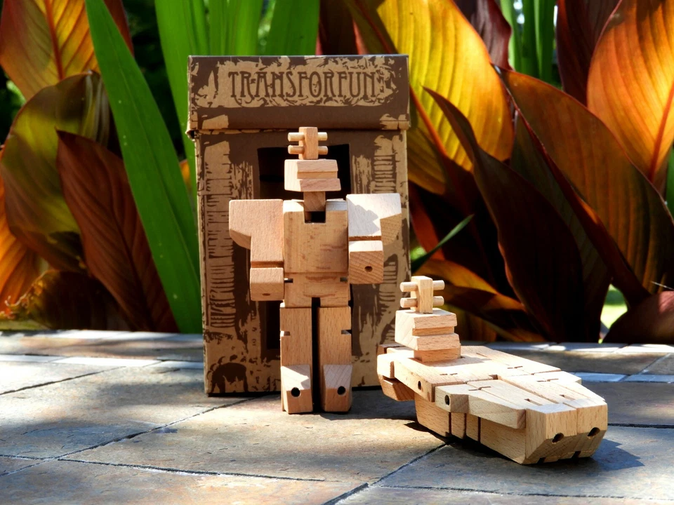 WooBot - Wooden Robot Transforms into an Aircraft Carrier - Image 1 of 4