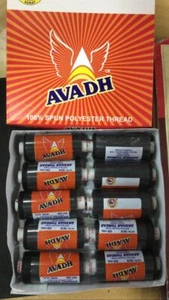 Avadh Thread Spool Polyester thread, BLACK suitable for all types of sewing - Picture 1 of 3