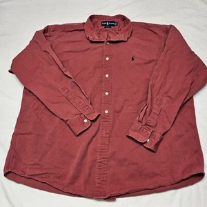 Ralph Lauren Polo Blake Button Up Red Plaid Blake Long Sleeve XL 100% Cotton - Picture 1 of 8