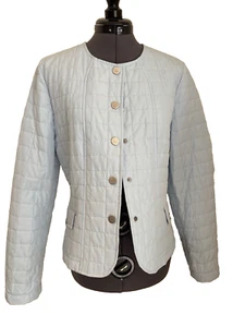 Max Mara Weekend Ice Blue Quilted Jacket - 8 - Picture 1 of 7