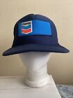 Vintage Chevron Gas Oil Trucker Mesh Hat Blue Cap Snap Back Taiwan SportCap