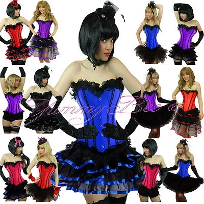 Corset Dress Tutu Skirt Fancy Dress Costume Plus Size 6-24 Halloween Burlesque - Image 1 of 3