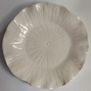 Plato de servir vintage Metlox Potteries Lotus blanco California 12" de diámetro - Imagen 1 de 12