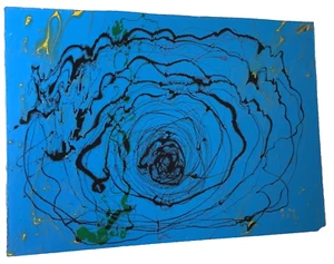 JEANNE MODIGLIANI SIGNED - FRENCH ABSTRACT EXPRESSIONIST MODERNIST ACRYLIC 1975s - Picture 1 of 14