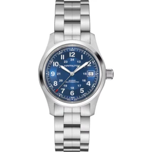 New Hamilton Khaki Field Auto 38 mm ST Steel Blue Dial Men Watch H70455140 - Picture 1 of 6