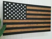 19/" Thin Blue Line Black Burnt American Flag hidden gun storage police gear
