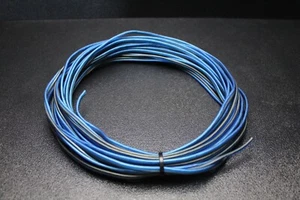 12 14 16 GAUGE BLUE GREY SPEAKER WIRE AWG CABLE POWER GROUND STRANDED CAR LOT - Picture 1 of 8
