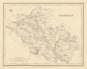 COUNTY FERMANAGH antique map for LEWIS by CREIGHTON & DOWER - Ulster 1837 - Picture 1 of 1