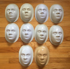 Vintage Lot 10 I.M.R.F 1979 Made In Taiwan 9 inch Plastic Face Mold/Mask