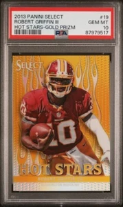 Maglia Robert Griffin III Select Hot Stars Gold 2013 numero #10/10 PSA 10 POP 1! - Foto 1 di 3