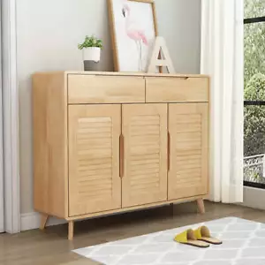 Solid wood shoe cabinet/Shoe Storage/Rubberwood& MDF - Picture 1 of 6