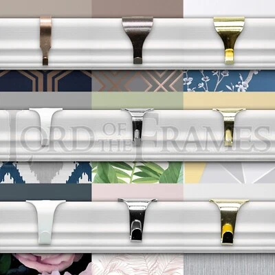 10 x ganci ferroviari immagine bianco argento ottone bronzo pittura a specchio metallo