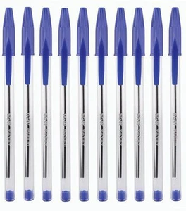 500 X QUALITY BLUE Medium Tip BALLPOINT PENS STATIONARY SCHOOL OFFICE USE - Picture 1 of 1