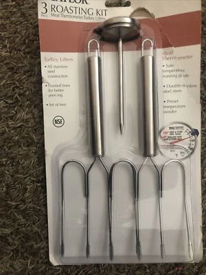 Taylor Kit de Asado 3 Piezas - Termómetro de Carne y Elevadores de Pavo Foto 1 de 4