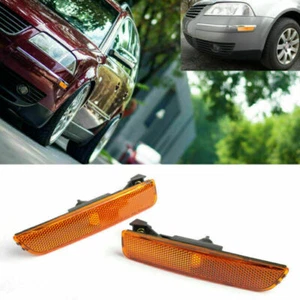 Pair Amber Front Bumper Side Marker Lights For 2001-2005 VW Passat B5.5 XT - Picture 1 of 6