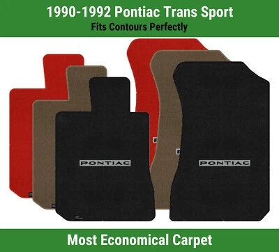 Lloyd Velourtex Front Mats for '90-92 Trans Sport w/Black on Silver Pontiac - Image 1 of 4