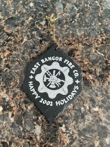 East Bangor Fire Company 2002 Slate Ornament Mount Bethel, Northampton County - Bild 1 von 1