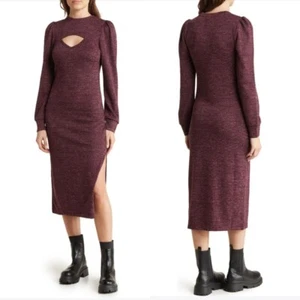 *Neu mit Etikett* Walter Baker Fontine Glitzer Langarm Midikleid - Medium - grau Dusche - Bild 1 von 18