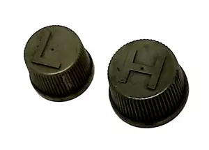 99-04 Land Rover Discovery 2 AC AIR CONDITIONING REFRIGERANT PORT CAP COVER SET - Picture 1 of 3