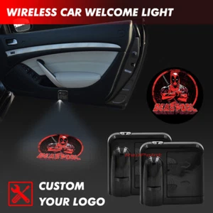 Car Door X-men Deadpool Symbol Projector Ghost Shadow Light Wireless Infrared - Picture 1 of 6