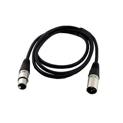 XLR M 3 Pin Male to Female Shielded Audio Speaker Microphone AV Extension Cable - Image 1 of 4