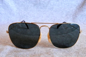 large lens aviator pilot sunglasses glass lenses - Picture 1 of 4