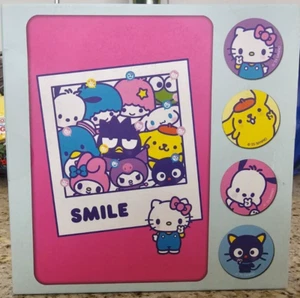 HELLO KITTY & Friends Sanrio 12 Thank You Note Card Set Blank Inside 12 Stickers - Picture 1 of 3