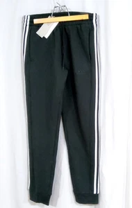 Felpa uomo Adidas gamba affusolata nera 3 righe nuova con etichetta - Taglia M - Foto 1 di 8
