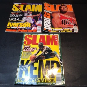 3 Stück: 1996 SLAM Magazine, Newstand, Kemp, Iverson, Pippen, NBA, NCAA - Bild 1 von 4
