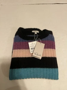 Suéter Rails XS para mujer mezcla de lana de alpaca negro arco iris multi nuevo con etiquetas - Imagen 1 de 9