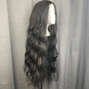 New Born Free Black Long Curly Lace Front Hair Wig - Picture 1 of 6