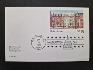 USA 1989, 15c Inauguration Day, Used Blair House Stationery Card #C64741 - Picture 1 of 1