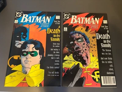 BATMAN DEATH IN THE FAMILY LOT 427 Direct 428 NEWSSTANDS ROBIN JASON TODD  - 9.2 - Image 1 of 4