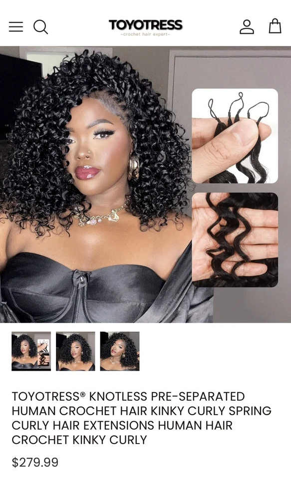 Cabello humano rizado rizado ToyoTress - 12 pulgadas 250 g cabello invisible sin nudos Foto 1 de 1