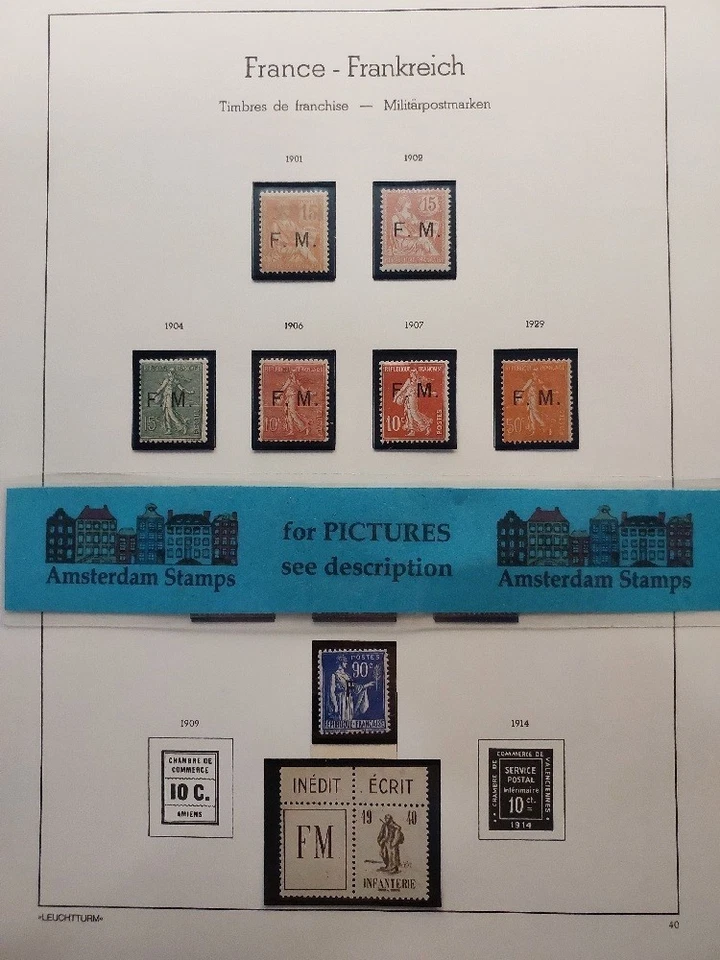 France Back of the Book vf used MH MNH collection on pages incl better TOP! - Image 1 of 1