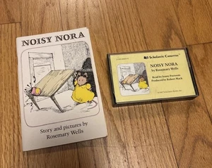 Vintage 1987 Scholastic Audio Book Cassette Noisy Nora Mini 80s Read Along - Foto 1 di 6