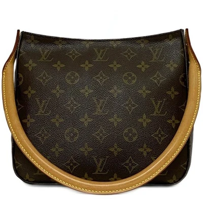 LOUIS VUITTON Looping MM Monogram Schultertasche M51146 Braun Beige FL0032 - Bild 1 von 4