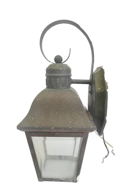 Vintage 1999 Brass Beveled Glass Porch Light Fixture Lighting Untested Parts - Image 1 of 4