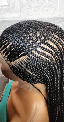 Braided Wig. Cornrow Banana Braids. Full Lace Baby Hair. Lemonade Braids - Image 1 of 4
