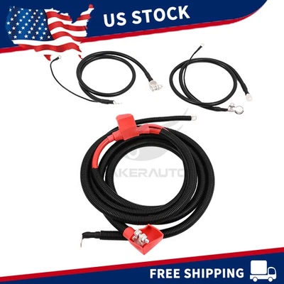 Kit de cable de arranque de batería negativo y positivo Powerstroke 1994-97 Ford 7,3 L Foto 1 de 4